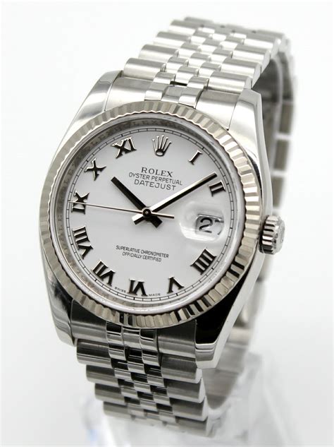 rolex dayjust white|rolex datejust white dial 36mm.